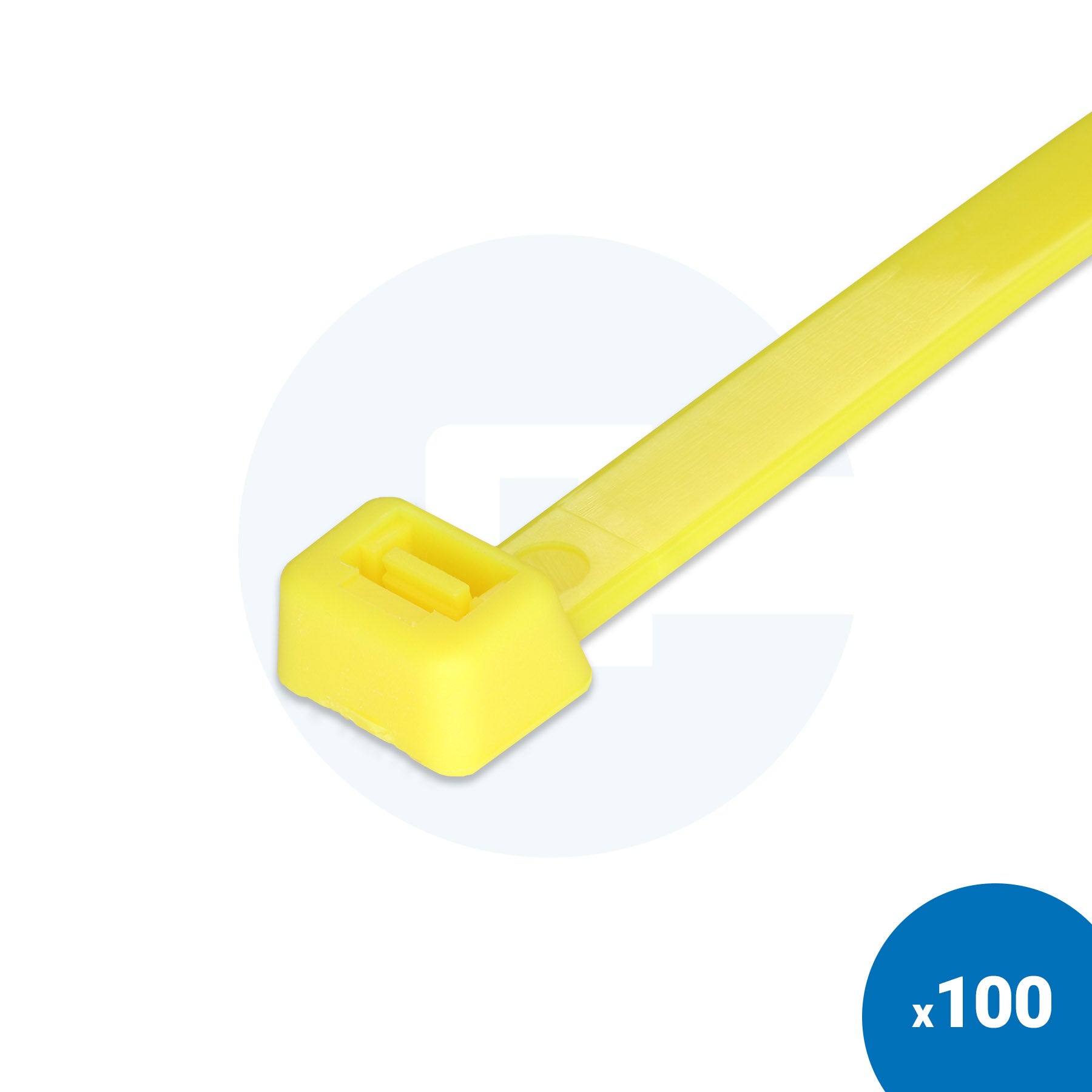 Fluorescent Yellow Cable Ties - Pack of 100