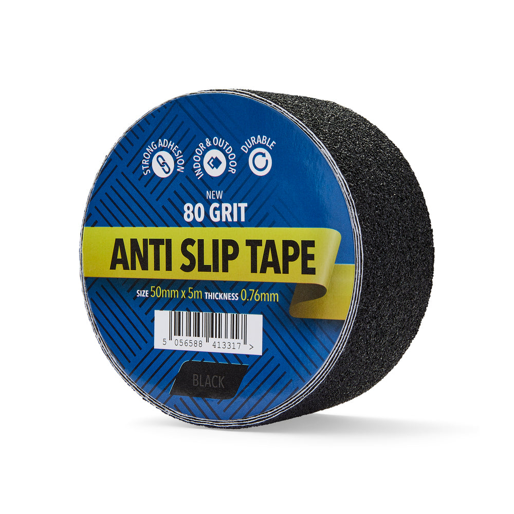 50mm x 5m Black Anti Slip Tape - 1 Roll