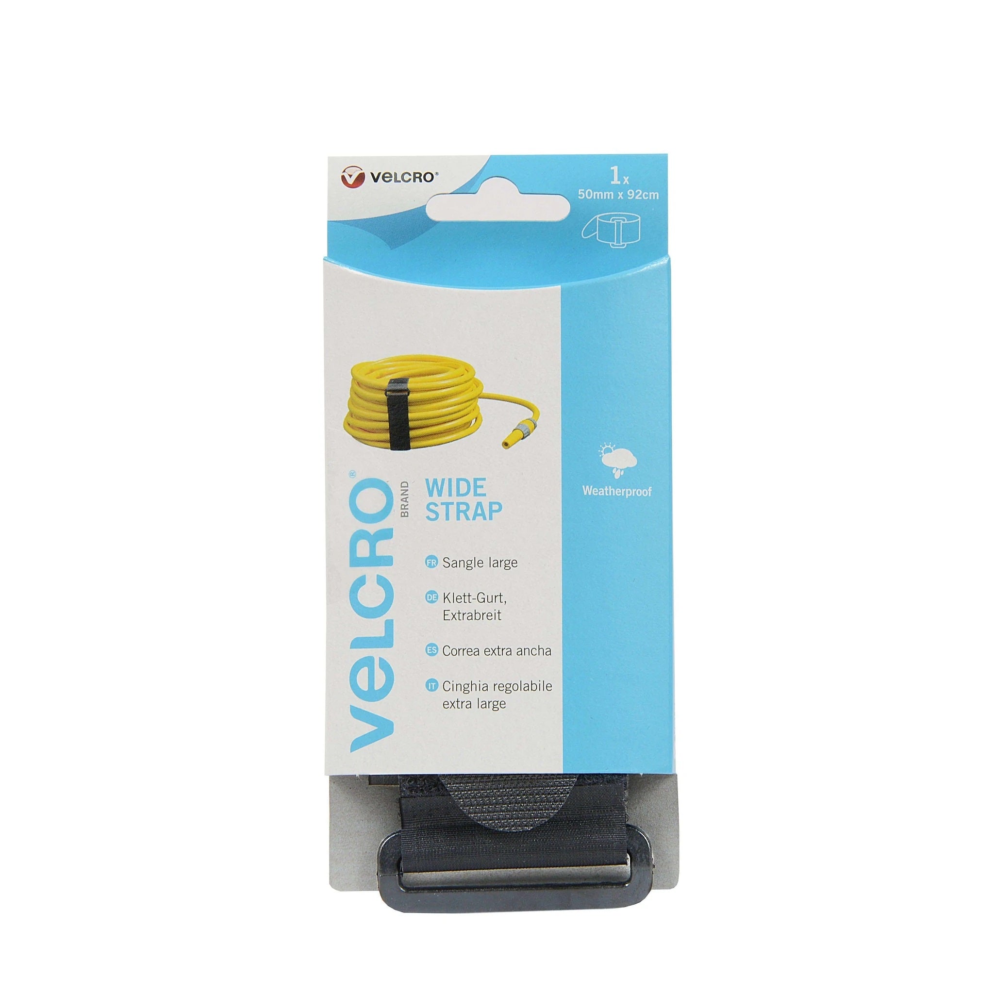 VELCRO® Brand Black Wide Strap 50mm x 92cm - Pack of 1