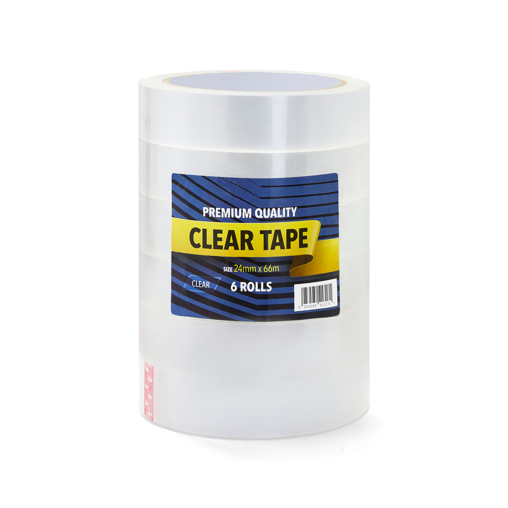 Clear Tape - 24mm x 66m - Pack of 6 Rolls