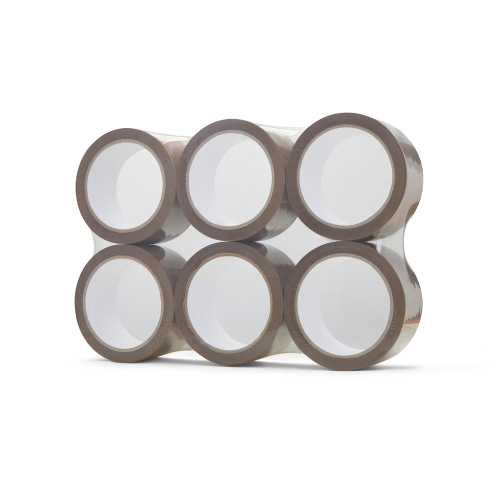 Brown Packing Tape - 48mm x 66m - Pack of 6 Rolls