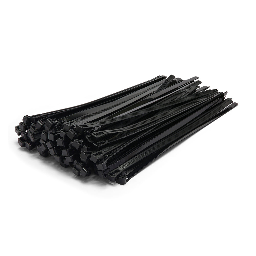 Black Reusable Cable Ties - Pack of 100